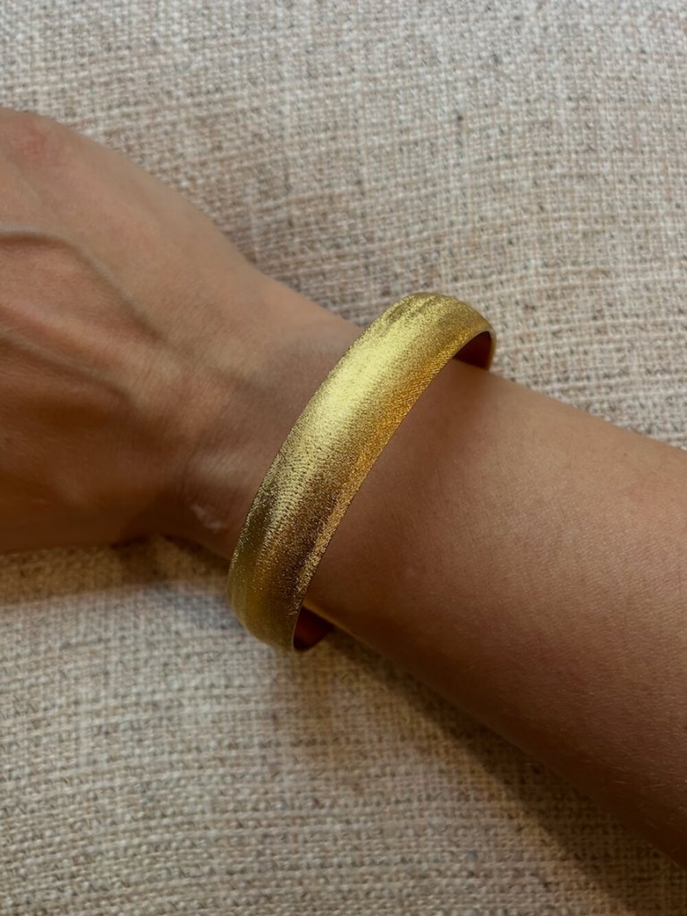 Vintage Goldtone Bange Brcelet - signed Monet